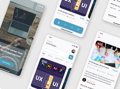 Online course app design mobile app productdesign ui