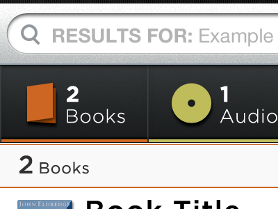Search Results app books burnt orange gotham interface iphone ui