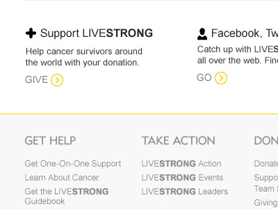 livestrong.com typography study pt 3 icons minimal white yellow