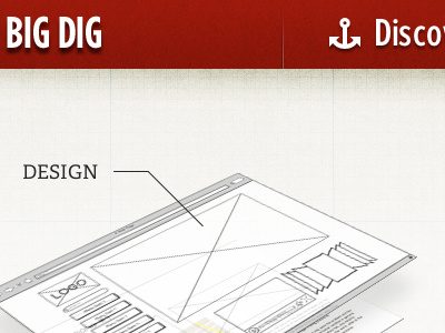 BIG DIG proxima nova extra condensed red velvet responsive web design sentinal symbolicons