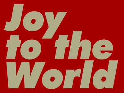 Joy to the World blck christmas futura gold joy scarlett