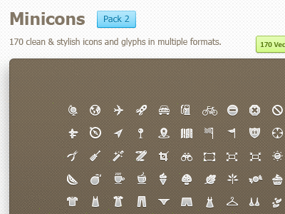 Minicons Pack 2 16px black brown grey minicons vector web icons white