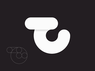 trach.co T logo circle eclipse letter minimalistic round simple t trach trach.co white