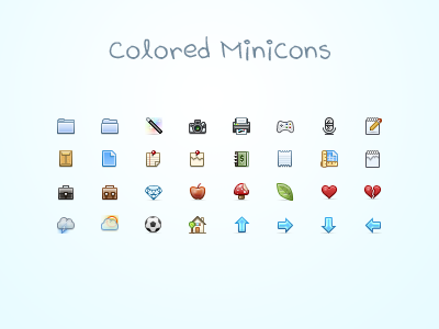 Colored Minicons Release 16 colored icons minicons px