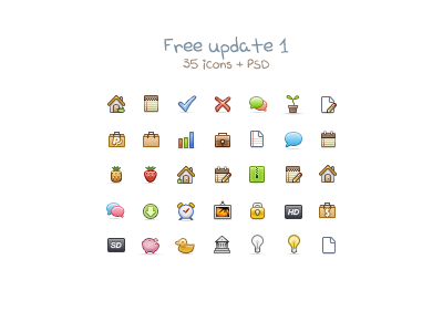 Free Update to the Colored Minicons Set 16px colored icons minicons sweet tiny