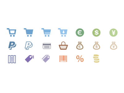finance glyphs 32px colored finance glyphs icons