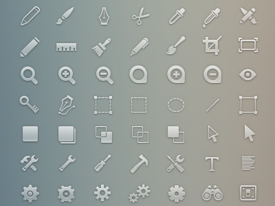 Simplicons Set - Design Tools / Settings app collection design glyphs huge icons settings simple simplicons tools web