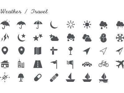 Simplicons - Weather / Travel