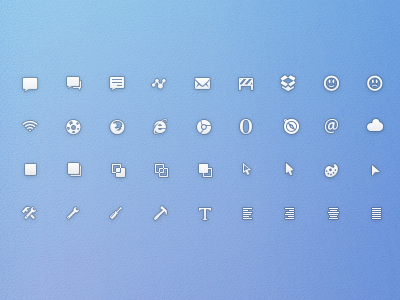 Free PSD - Simplicons Small simplicons web icons glyphs simple modern app internet communication download links design tools web icons