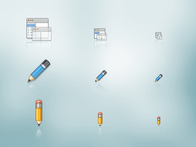 Office Set - More Icons app black blue eraser floating icons office orange pencil pink red rubber set sketch window wood wooden