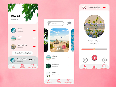 Music App Concept fun mobile music relax