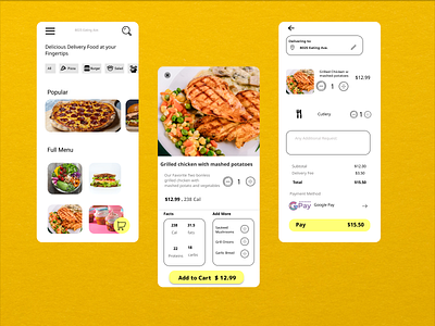 Food Ordering App Concept food food delivery uiux user experience user interface