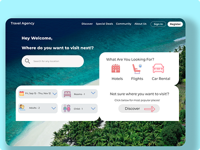 Travel Booking Website Concept travel travel agency travel website uxdesigner uxui uxuidesigner