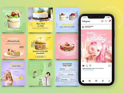 Cake Shop Social Media Post Design