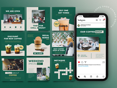 Coffee Shop Social Media Post Design brand identity branding coffee coffee shop instagram design instagram post social media social media design starbucks