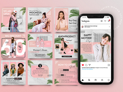 Women's Fashion Ecommerce Social Media Post Design brand identity branding fashion instagram design instagram post social media social media design womens fashion