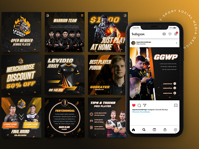 Esports Team Social Media Post Design brand identity branding esports esports team instagram design instagram post social media social media design