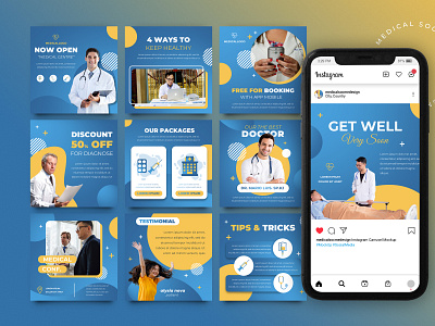 Medical Page Social Media Post Design brand identity branding health page hospital instagram design instagram post medical social media social media design