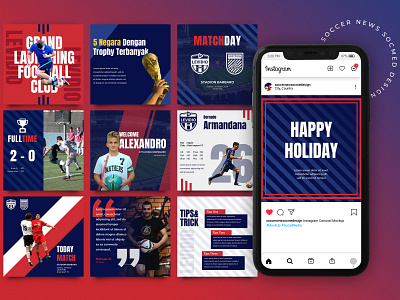 Soccer News Social Media Post Design