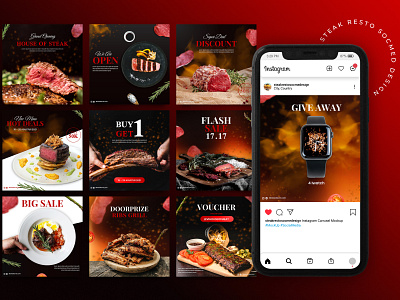 Steakhouses Social Media Post Design