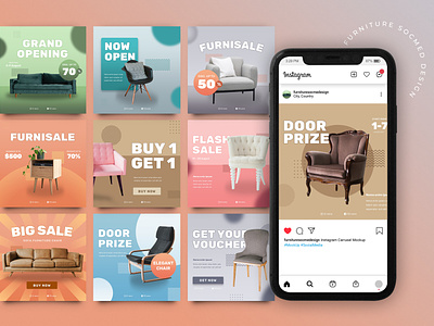Furniture Stores Social Media Post Design
