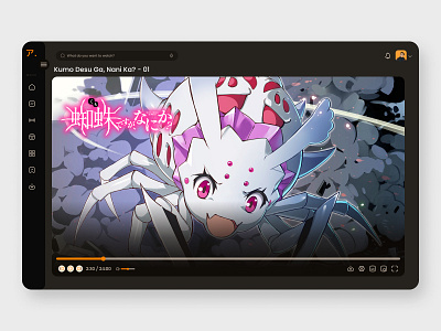 Anime Media Player | Design Exploration anime media player streaming streaming platform ui ux web app web design