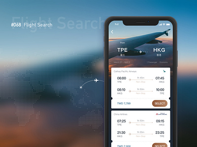 Daily UI #068 - Flight Search (revised)