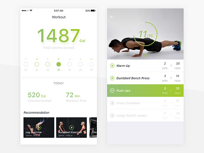 Daily UI #041 - Workout Tracker dailyui fitness gym workout