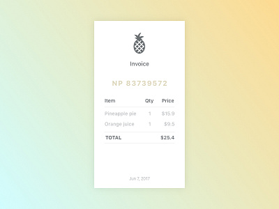 Daily UI #046 - Invoice