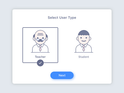 Daily UI #064 - Select User Type