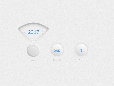 Daily UI #080 - Date Picker button dailyui date date picker knob picker