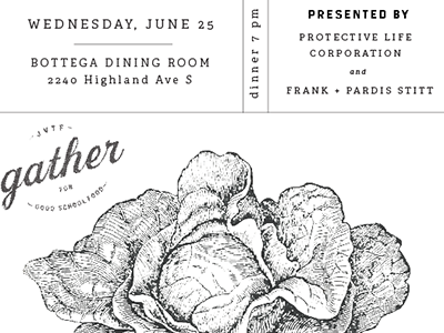 Gather Dinner Invite dinner invite farm to table