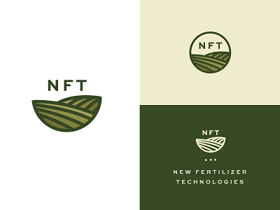 NFT fertilizer fields logo mark natural perspective technology