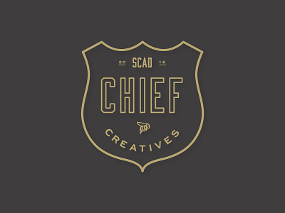 Chief Creatives badge bee chief creative lockup logo type typography