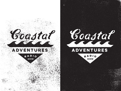 Coastal Adventures adventure badge coast lockup logo ocean outdoors script stencil type typography waves
