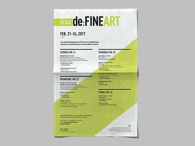 deFINE ART Poster art branding editorial event fine art logo poster schedule typography