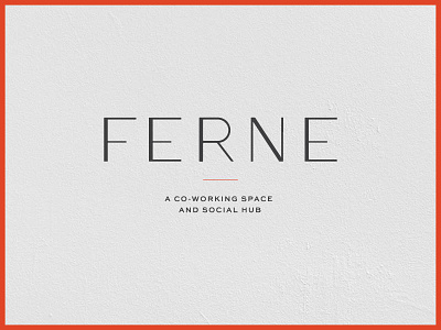 Ferne co working coworking custom custom type identity logo rounded type typography work space working