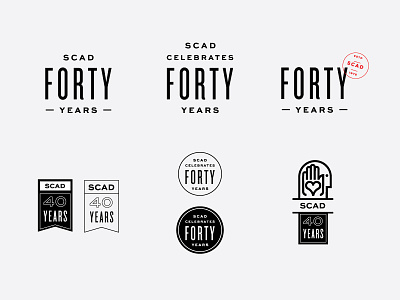 40 year anniversary branding celebrates forty lockup mark system typography year years