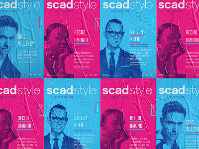 SCADstyle Posters design event fashion identity poster style type typography wheat paste