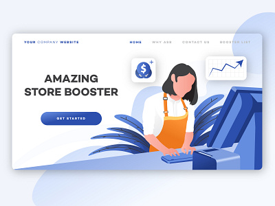 AMAZING STORE BOOSTER art branding design flat illustration illustrator ui vector web website