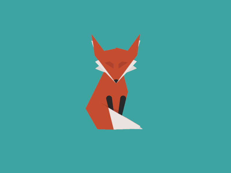 Fox WIP v02 after animation effects fox gif graphics loop mograph motion vulpes