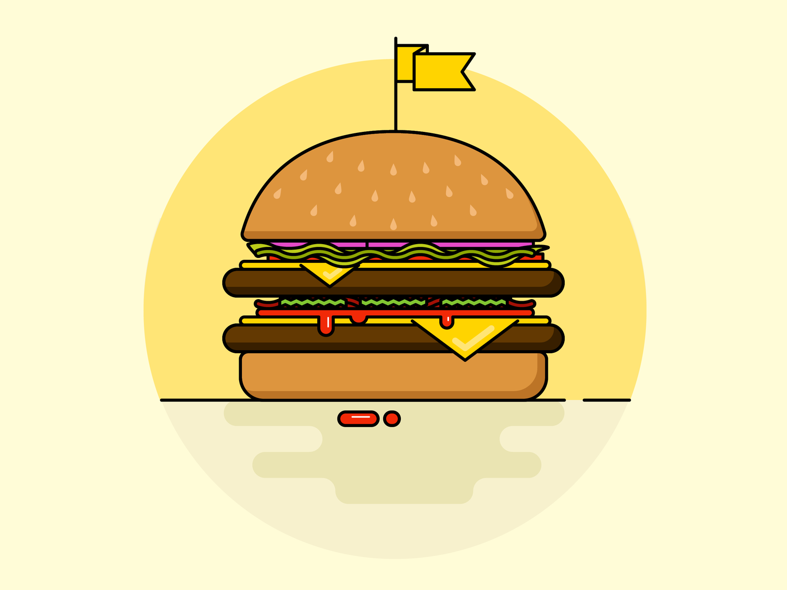 Гамбургер анимация