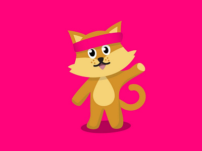 Glucosio Mascot: Glucat (Pink Background)
