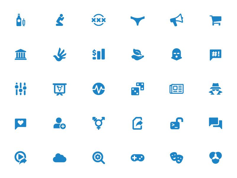 Censorship Category Icons test ooni category icons censorship