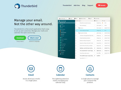 Thunderbird Website Redesign