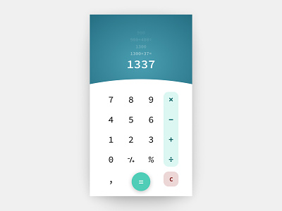 Calculator Concept calculator concept dailyui 004 uidesign