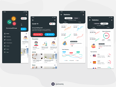 Covid App UI design glassmorphism logo microinteraction minimal ui