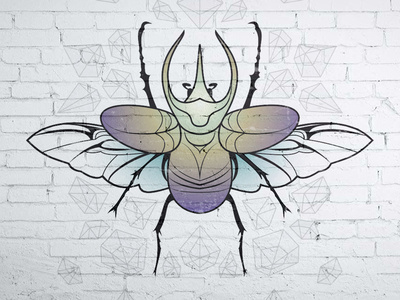 Beetle + Gems beetle design gems illustration illustrator