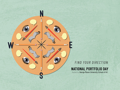 National Portfolio Day Poster branding design illustration illustrator typography vector