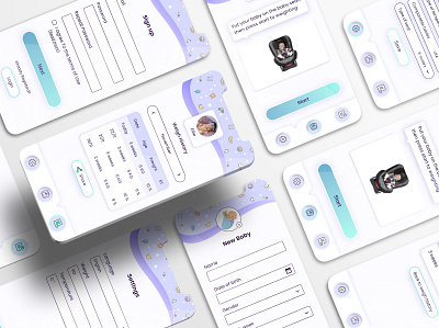 Baby weighing app app design ui ux